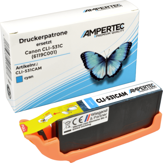 Kompatible Tinte ersetzt Canon CLI-531C cyan