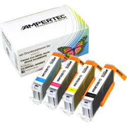 4 Ampertec Tinten ersetzt Canon CLI-551XL Multipack KCMY