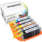 5 Ampertec Tinten ersetzt Canon CLI-571XL Multipack KCMY GY