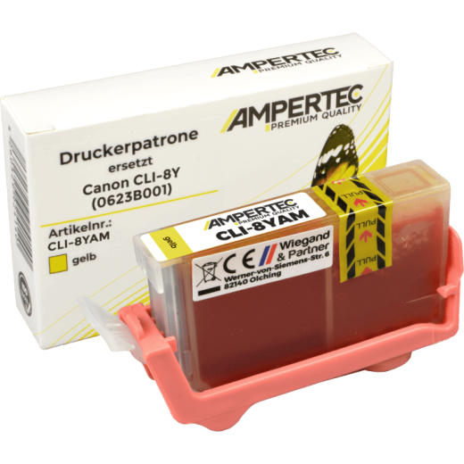 Kompatible Tinte ersetzt Canon CLI-8Y 0623B001 yellow