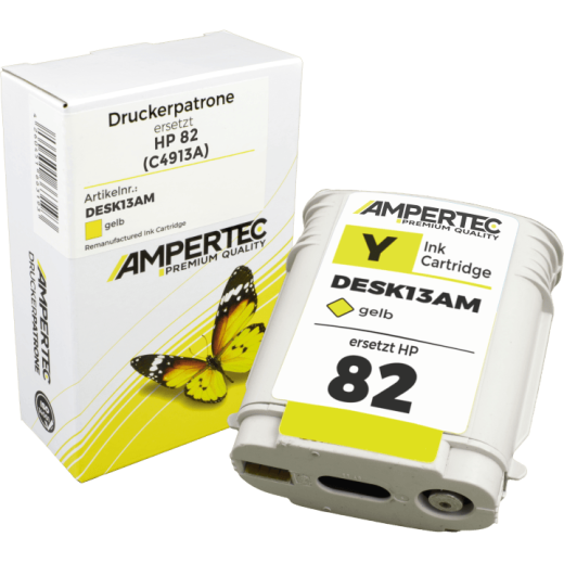 Kompatible Tinte ersetzt HP C4913A No 82 yellow
