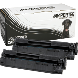 2 Kompatible Toner ersetzt HP Q2612AD 12A Doppelpack schwarz