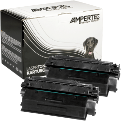 2 Kompatible Toner ersetzt HP Q7553XD 53X Doppelpack schwarz
