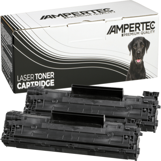2 Kompatible Toner ersetzt HP CB435AD 35A Doppelpack schwarz