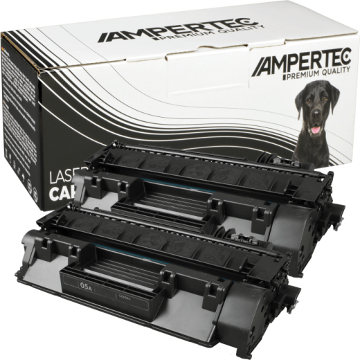 2 Kompatible Toner ersetzt HP CE505D 05A Doppelpack schwarz