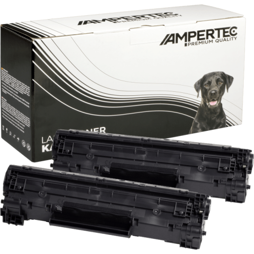 2 Kompatible Toner ersetzt HP CF283AD 83A Doppelpack schwarz