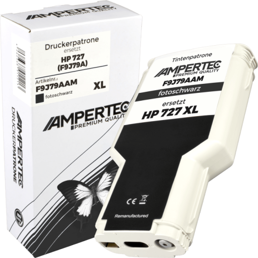 Kompatible Tinte ersetzt HP F9J79A 727 photo black