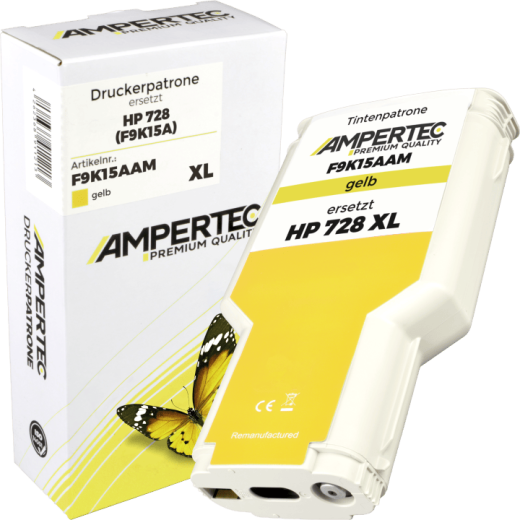 Kompatible Tinte ersetzt HP F9K15A 728 yellow