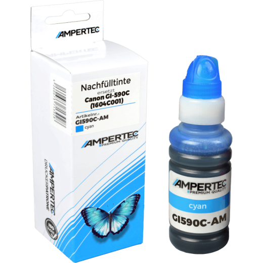 Kompatible Nachfülltinte ersetzt Canon GI-590C 1604C001 cyan