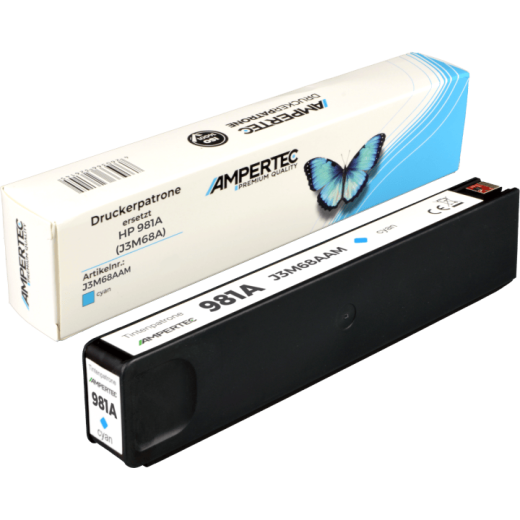 Kompatible Tinte ersetzt HP J3M68A 981A cyan