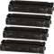 4 Kompatible Toner ersetzt Canon T Multipack schwarz
