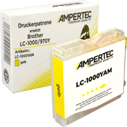 Kompatible Tinte ersetzt Brother LC-1000Y LC-970Y Universal yellow