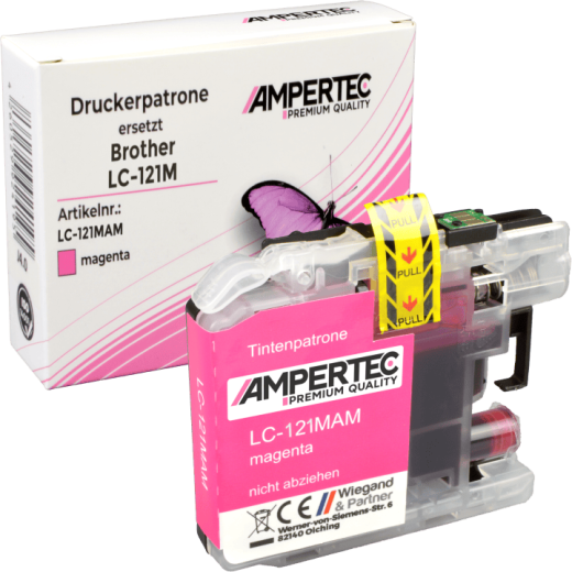 Kompatible Tinte ersetzt Brother LC-121M magenta