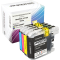 4 Ampertec Tinten ersetzt Brother LC-123 Multipack KCMY