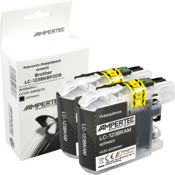 2 Kompatible Tinten ersetzt Brother LC-123BK Doppelpack...