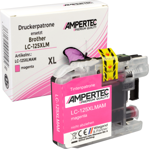 Kompatible Tinte für Brother LC-125XLM magenta