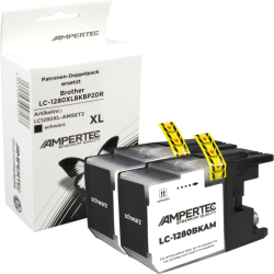 2 Kompatible Tinten ersetzt Brother LC-1280XLBK...