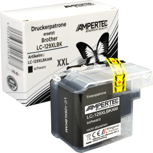 Kompatible Tinte ersetzt Brother LC-129XLBK schwarz