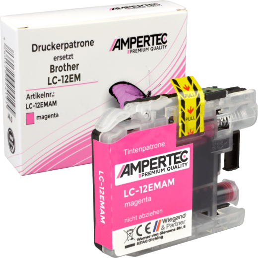Kompatible Tinte ersetzt Brother LC-12EM magenta