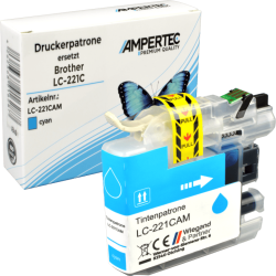Kompatible Tinte ersetzt Brother LC-221C cyan