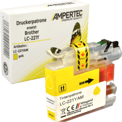 Kompatible Tinte ersetzt Brother LC-221Y yellow