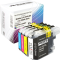 4 Ampertec Tinten ersetzt Brother LC-227XL+225XL Multipack KCMY