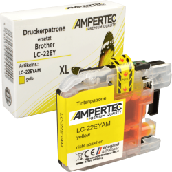 Kompatible Tinte ersetzt Brother LC-22EY yellow