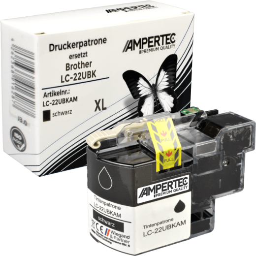 Kompatible Tinte ersetzt Brother LC-22U BK schwarz