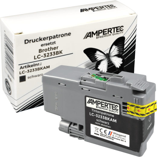 Kompatible Tinte ersetzt Brother LC-3233BK schwarz