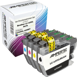 4 Kompatible Tinten ersetzt Brother LC-421XL Multipack KCMY
