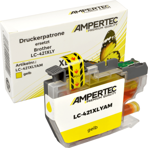Kompatible Tinte ersetzt Brother LC-421XLY yellow