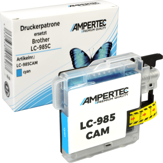Kompatible Tinte ersetzt Brother LC-985C cyan