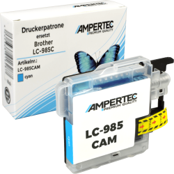 Kompatible Tinte ersetzt Brother LC-985C cyan