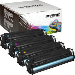 4 Kompatible Toner ersetzt HP CB540A-43A 125A Multipack KCMY