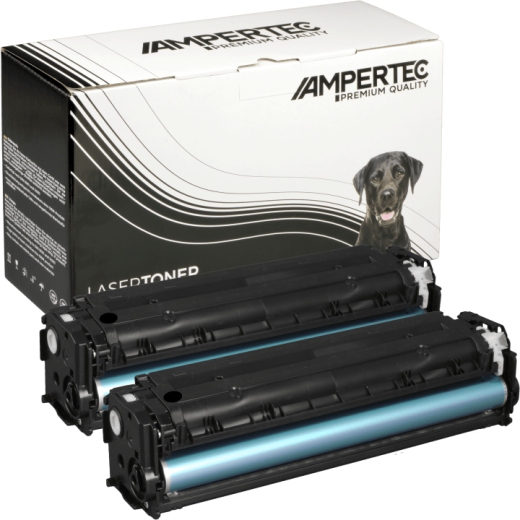 2 Kompatible Toner ersetzt HP CB540AD 125A Doppelpack schwarz