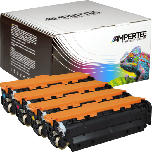 4 Kompatible Toner ersetzt HP CC530A-33A 304A Multipack KCMY