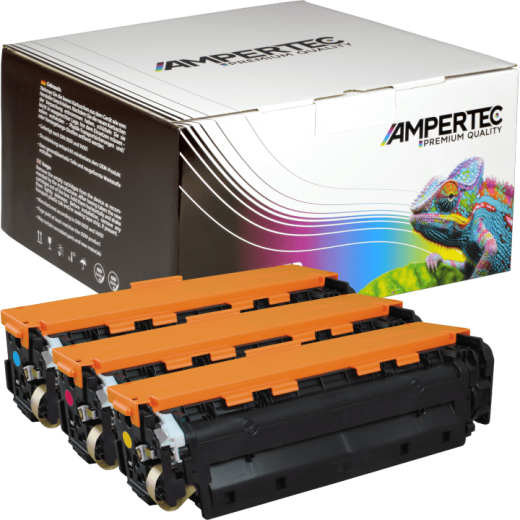 3 Kompatible Toner ersetzt HP CF372AM 304A Multipack CMY
