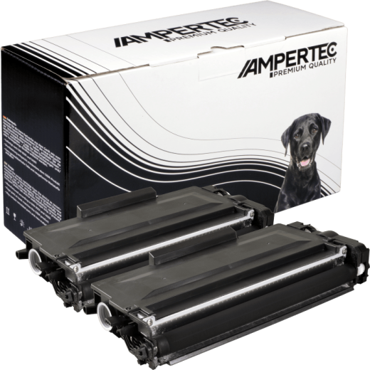 2 Kompatible Toner ersetzt Brother TN-2220 Doppelpack schwarz
