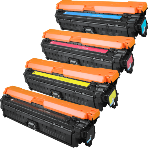 4 Kompatible Toner ersetzt HP CE270A-73A 650A Multipack KCMY