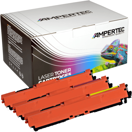 3 Kompatible Toner ersetzt HP CF341A 126A Multipack CMY