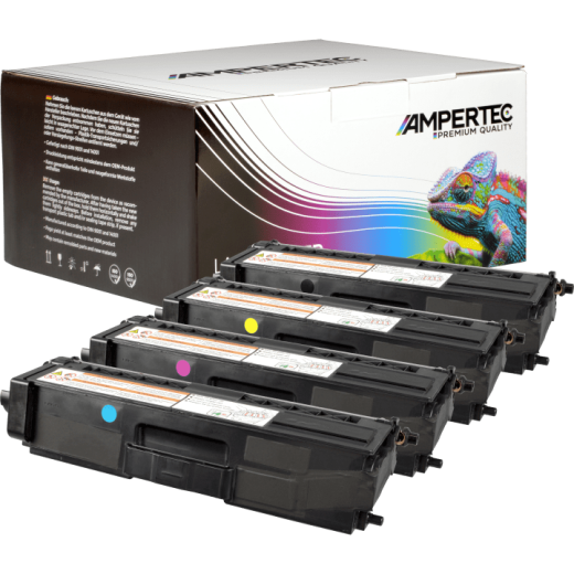 4 Kompatible Toner ersetzt Brother TN-325 Multipack KCMY