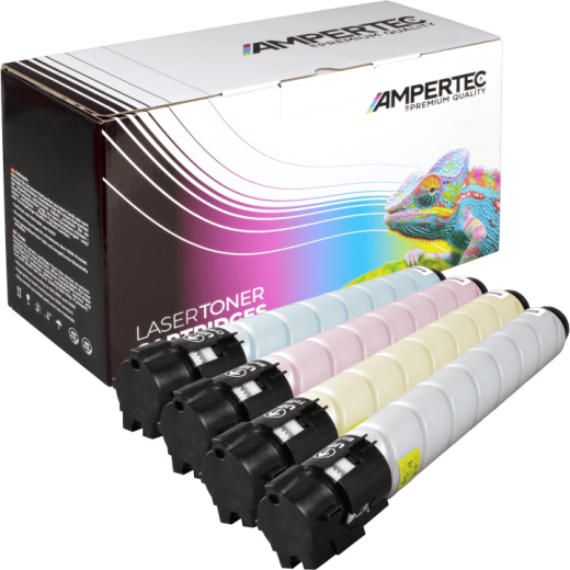 4 Kompatible Toner ersetzt Ricoh MPC400E Multipack KCMY
