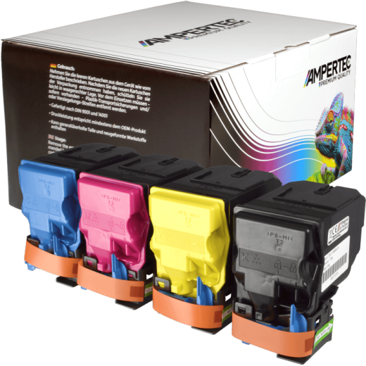 4 Kompatible Toner ersetzt Konica Minolta TNP-22 Multipack KCMY