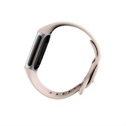 Fitbit Charge 6 OLED Wristband Activity Tracker porcelain/aluminium silver