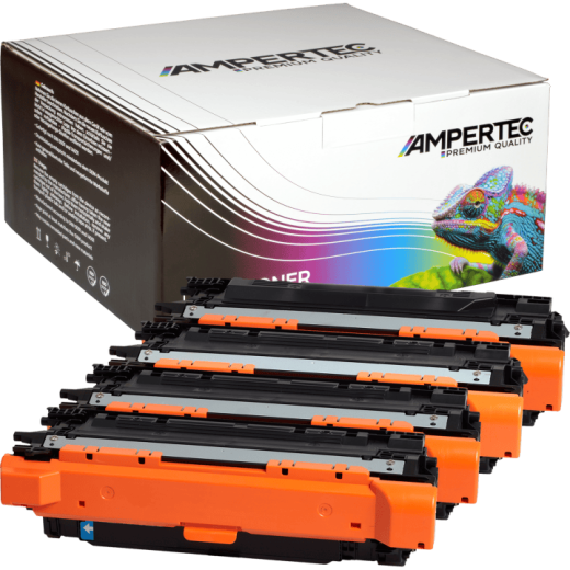 4 Kompatible Toner ersetzt HP CE400X+401A-03A 507X 507A Multipack KCMY