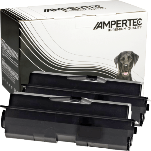2 Kompatible Toner ersetzt Kyocera TK-1140 Doppelpack schwarz