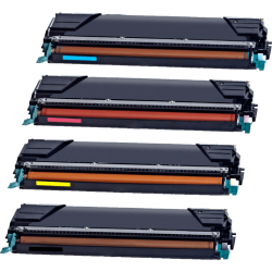 4 Kompatible Toner ersetzt Lexmark C746A1 Multipack KCMY