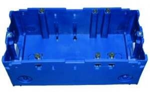 PROTEC.CLASS KABELKANAL Geräteeinbaudose PBRED 265 blau 2fach Rückwand