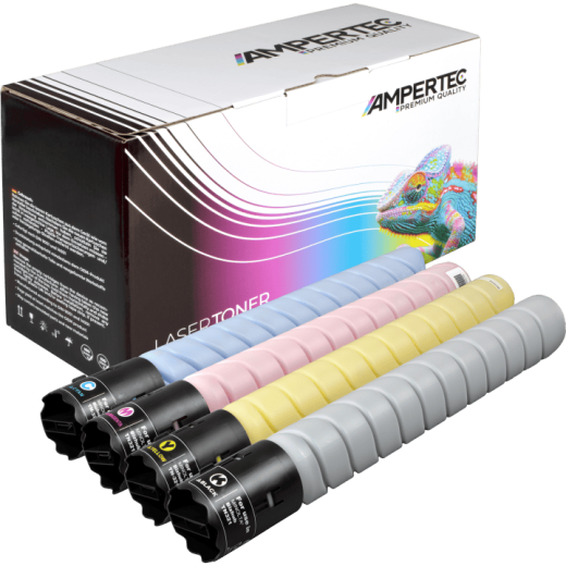 4 Kompatible Toner ersetzt Konica Minolta TN-321 Multipack KCMY