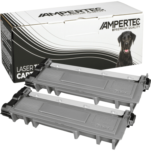 2 Kompatible Toner ersetzt Brother TN-2320 Doppelpack schwarz